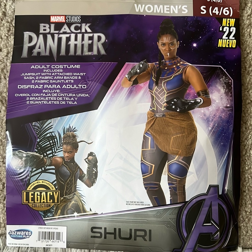 Marvel Black Panther Shuri Jumpsuit - Blue and Brown
